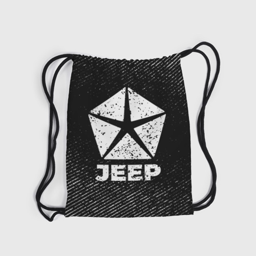 Рюкзак-мешок 3D Jeep с потертостями на темном фоне - фото 6