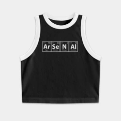 Женская укороченная майка-топ хлопок Арсенал футбол