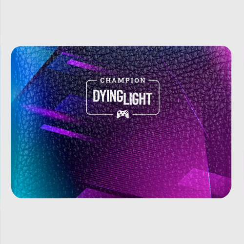 Картхолдер с принтом Dying Light gaming champion: рамка с лого и джойстиком на неоновом фоне - фото 4