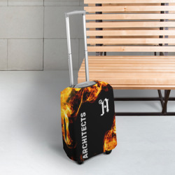 Чехол для чемодана 3D Architects и пылающий огонь - фото 2