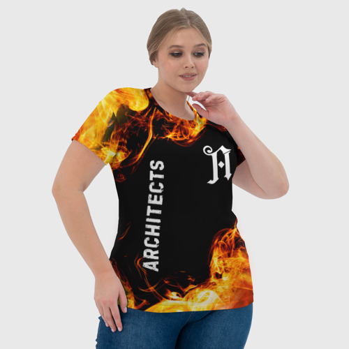 Женская футболка 3D Architects и пылающий огонь, цвет 3D печать - фото 6