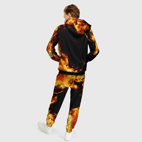Мужской костюм с толстовкой 3D Architects и пылающий огонь, цвет черный - фото 4