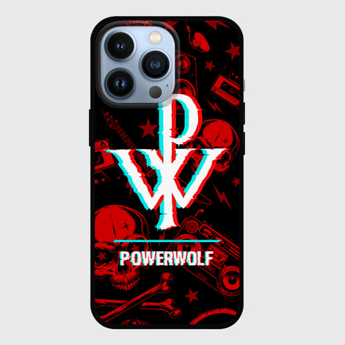 Чехол для iPhone 13 Pro Powerwolf rock glitch