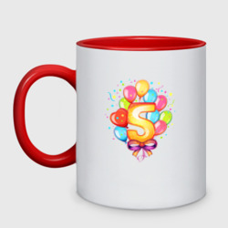 Кружка двухцветная День рождения 5 лет