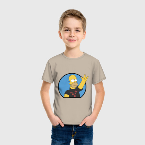 Детская футболка хлопок с принтом Русский рок - ЖиВ, фото на моделе #1