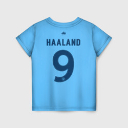 Детская футболка 3D Эрлинг Холанд Манчестер Сити форма 22-23 домашняя