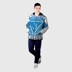 Мужская куртка 3D Аджна чакра: Аюрведа, йога, кундалини символ - фото 2