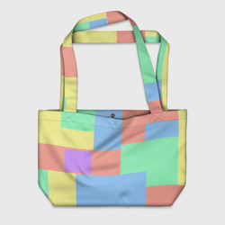 Разноцветные геометрические фигуры ретро  – Пляжная сумка 3D с принтом купить