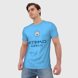 Мужская футболка 3D Манчестер Сити форма 22-23 домашняя - фото 2