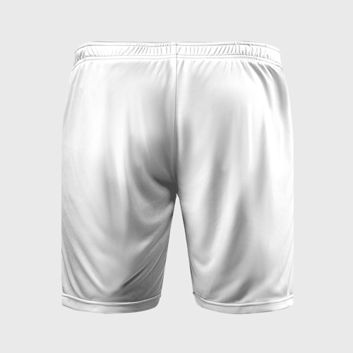 Мужские шорты спортивные с принтом Вишудха чакра, вид сзади #1