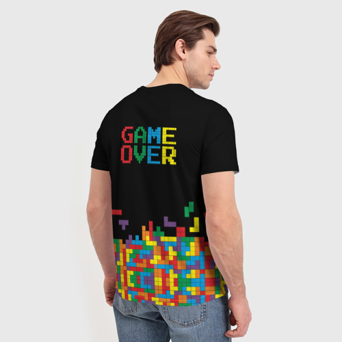 Мужская футболка 3D с принтом Game over, вид сзади #2