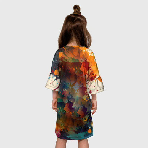 Детское платье 3D Девять, цвет 3D печать - фото 5