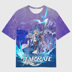 Женская футболка oversize 3D Броня Хонкай Стар Рейл