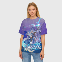 Женская футболка oversize 3D Броня Хонкай Стар Рейл - фото 2