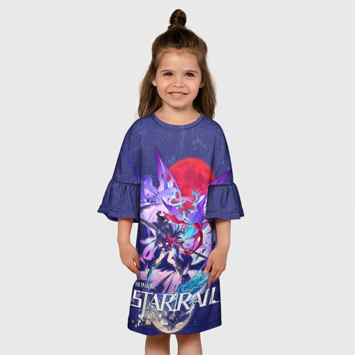 Детское платье 3D Зеле Хонкай Стар Рейл, цвет 3D печать - фото 4