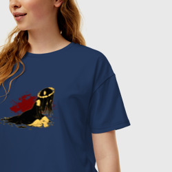 Женская футболка хлопок Oversize Бенди - Элис Энжел в красках - фото 2