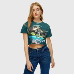 Женская футболка Crop-top 3D Лоча Хонкай Стар Рейл - фото 2