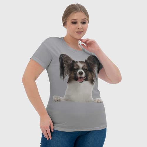 Женская футболка 3D с принтом Папильон, фото #4