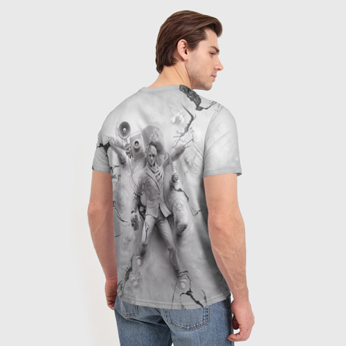 Мужская футболка 3D с принтом Evil Within 2, вид сзади #2