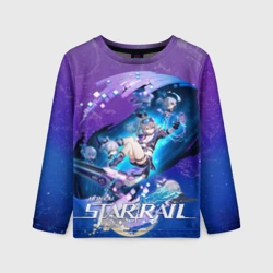 Детский лонгслив 3D Серебряный Волк Хонкай Стар Рейл