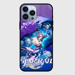 Чехол для iPhone 13 Pro Max Серебряный Волк Хонкай Стар Рейл