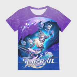 Женская футболка 3D Серебряный Волк Хонкай Стар Рейл