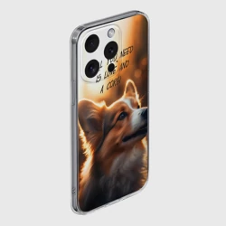 Чехол для iPhone 15 Pro Max силиконовый с защитой камеры Любовь и корги - фото 2