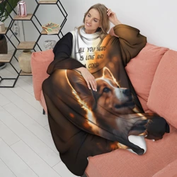 Плед с рукавами Любовь и корги - фото 2