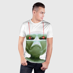Мужская футболка 3D Slim Пришелец атакует - фото 2