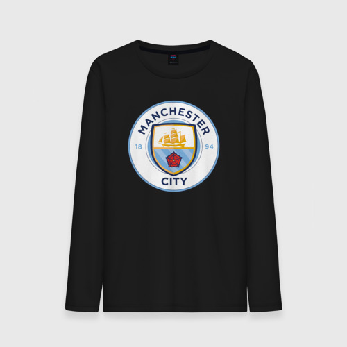 Мужской лонгслив хлопок Manchester City FC, цвет черный