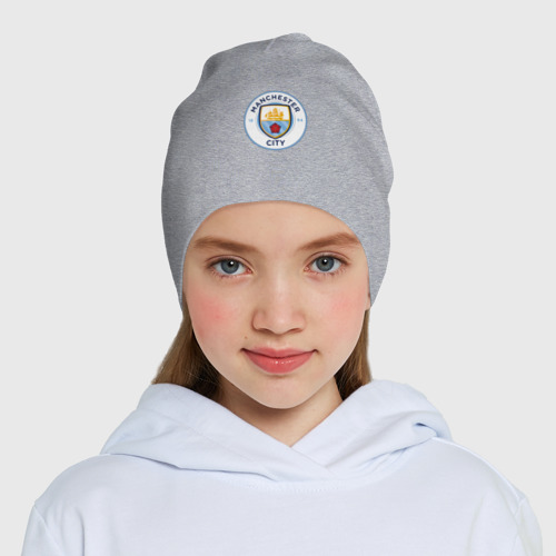 Детская шапка демисезонная Manchester City FC, цвет меланж - фото 5