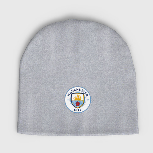 Детская шапка демисезонная Manchester City FC, цвет меланж