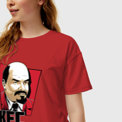 Женская футболка хлопок Oversize KFC Lenin - фото 2