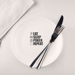 Тарелка Eat, sleep, poker, repeat