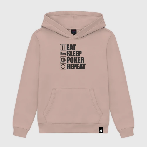 Мужская толстовка хлопок Eat, sleep, poker, repeat