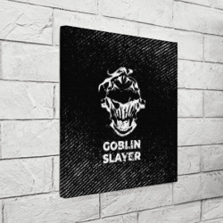 Холст квадратный Goblin Slayer с потертостями на темном фоне - фото 2
