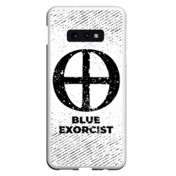 Чехол для Samsung S10E Blue Exorcist с потертостями на светлом фоне