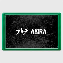 Магнит 45*70 Akira glitch на темном фоне: надпись и символ