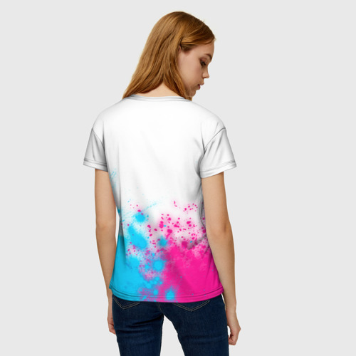 Женская футболка 3D Goblin Slayer neon gradient style: символ сверху, цвет 3D печать - фото 4