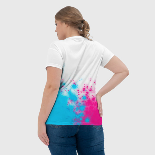 Женская футболка 3D Goblin Slayer neon gradient style: символ сверху, цвет 3D печать - фото 7