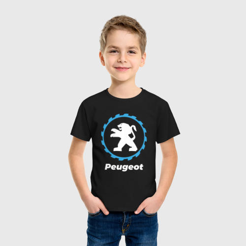 Детская футболка хлопок Peugeot в стиле Top Gear, цвет черный - фото 3
