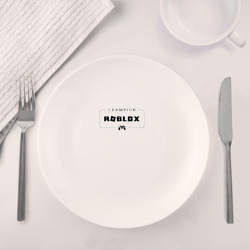 Набор: тарелка + кружка Roblox gaming champion: рамка с лого и джойстиком - фото 2
