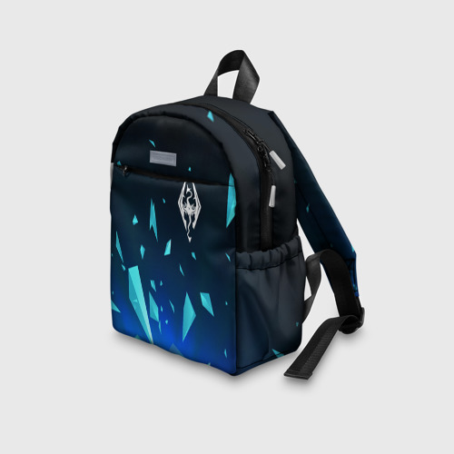 Детский рюкзак 3D с принтом Skyrim взрыв частиц, вид сбоку #3
