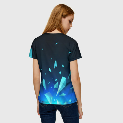 Женская футболка 3D с принтом Skyrim взрыв частиц, вид сзади #2