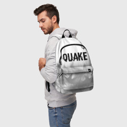 Рюкзак 3D Quake glitch на светлом фоне: символ сверху - фото 2