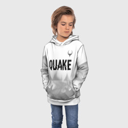 Детская толстовка 3D Quake glitch на светлом фоне: символ сверху - фото 2