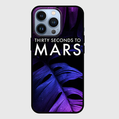 Чехол для iPhone 13 Pro Thirty Seconds to Mars neon monstera