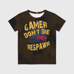 Детская футболка 3D Геймер не умирает