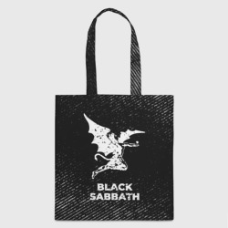 Шоппер 3D Black Sabbath с потертостями на темном фоне