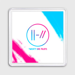 Магнит 55*55 Twenty One Pilots neon gradient style